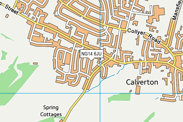 NG14 6JU map - OS VectorMap District (Ordnance Survey)