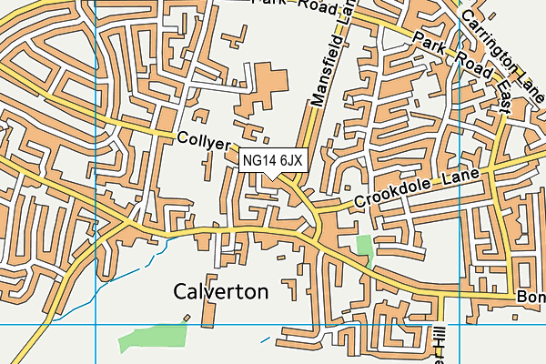 NG14 6JX map - OS VectorMap District (Ordnance Survey)