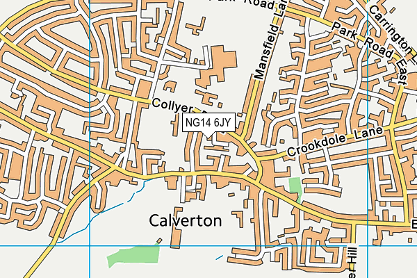 NG14 6JY map - OS VectorMap District (Ordnance Survey)