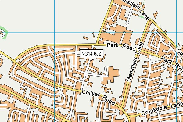 Sir John Sherbrooke Junior School map (NG14 6JZ) - OS VectorMap District (Ordnance Survey)