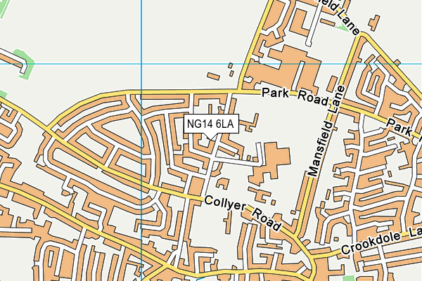 NG14 6LA map - OS VectorMap District (Ordnance Survey)