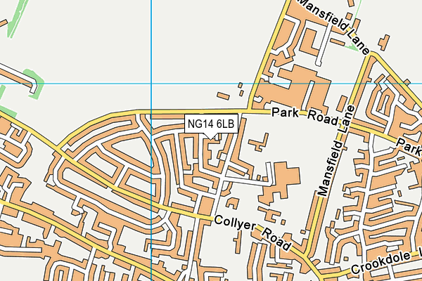 NG14 6LB map - OS VectorMap District (Ordnance Survey)