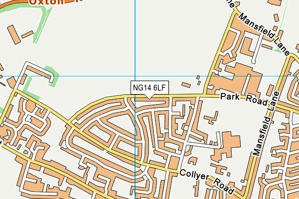 NG14 6LF map - OS VectorMap District (Ordnance Survey)
