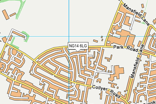 NG14 6LG map - OS VectorMap District (Ordnance Survey)