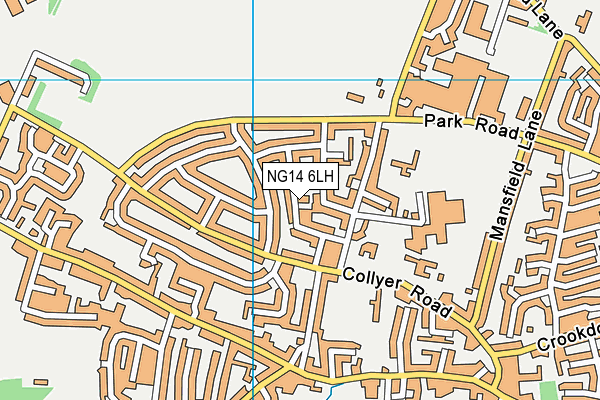 NG14 6LH map - OS VectorMap District (Ordnance Survey)