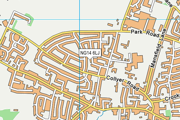 NG14 6LJ map - OS VectorMap District (Ordnance Survey)