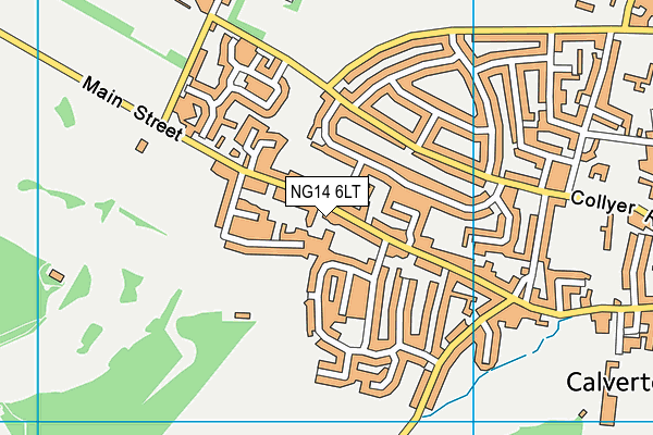 NG14 6LT map - OS VectorMap District (Ordnance Survey)