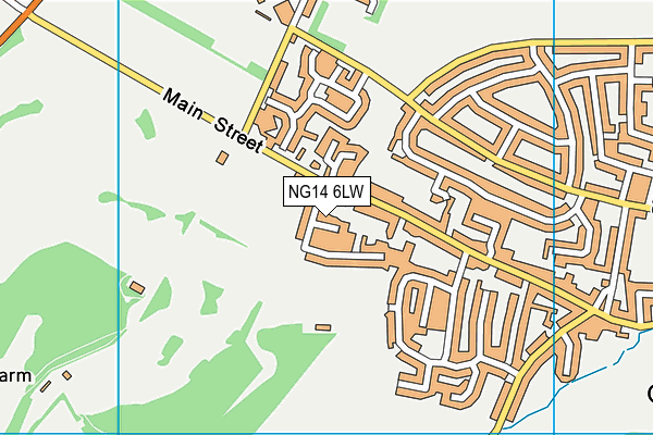 NG14 6LW map - OS VectorMap District (Ordnance Survey)