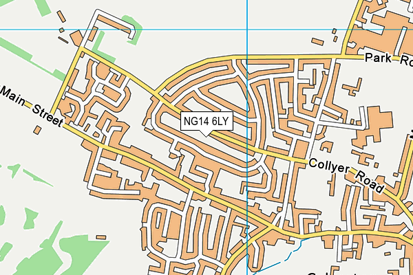 NG14 6LY map - OS VectorMap District (Ordnance Survey)