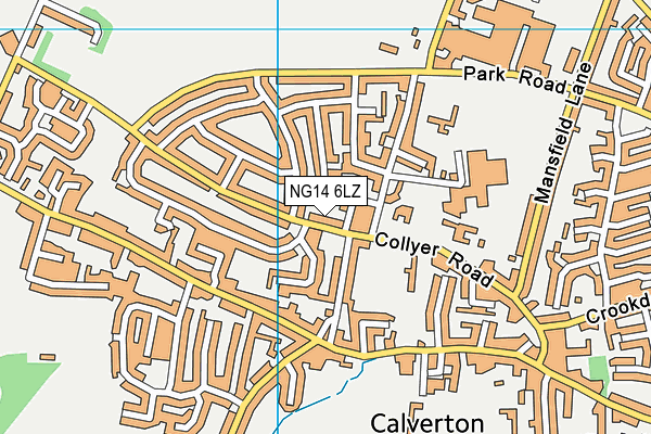 NG14 6LZ map - OS VectorMap District (Ordnance Survey)