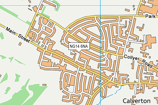 NG14 6NA map - OS VectorMap District (Ordnance Survey)