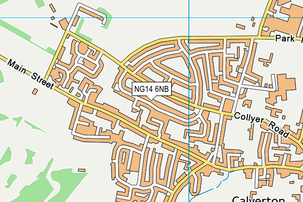 NG14 6NB map - OS VectorMap District (Ordnance Survey)