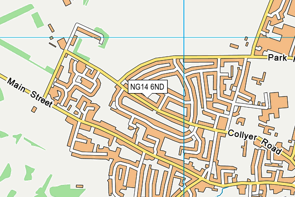 NG14 6ND map - OS VectorMap District (Ordnance Survey)