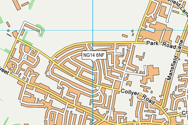 NG14 6NF map - OS VectorMap District (Ordnance Survey)