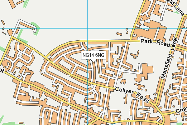 NG14 6NG map - OS VectorMap District (Ordnance Survey)
