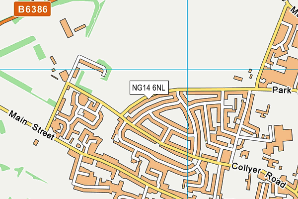 NG14 6NL map - OS VectorMap District (Ordnance Survey)