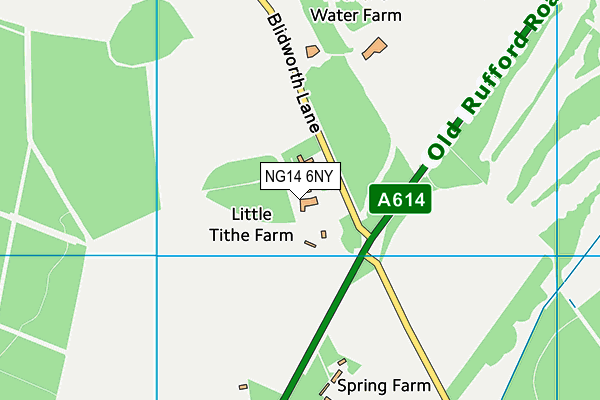 NG14 6NY map - OS VectorMap District (Ordnance Survey)