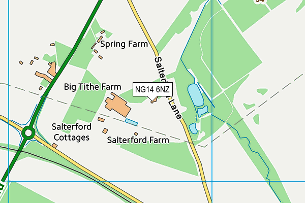 Salterford House School map (NG14 6NZ) - OS VectorMap District (Ordnance Survey)
