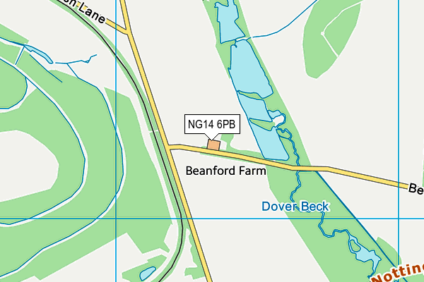 NG14 6PB map - OS VectorMap District (Ordnance Survey)