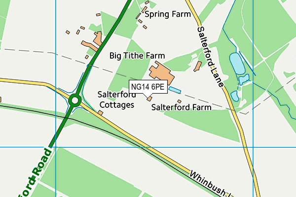 NG14 6PE map - OS VectorMap District (Ordnance Survey)