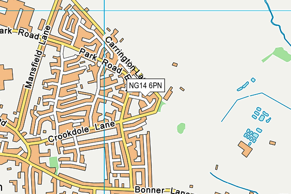 NG14 6PN map - OS VectorMap District (Ordnance Survey)