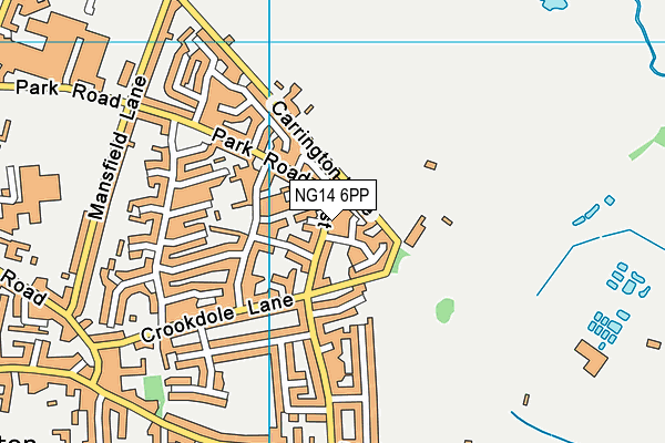 NG14 6PP map - OS VectorMap District (Ordnance Survey)
