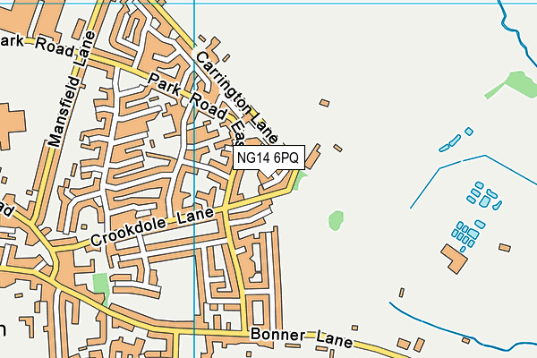 NG14 6PQ map - OS VectorMap District (Ordnance Survey)