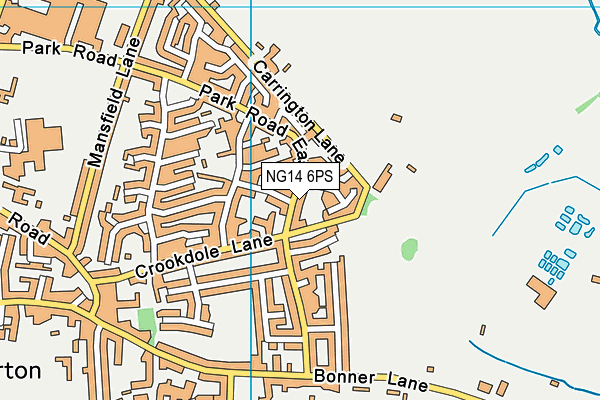 NG14 6PS map - OS VectorMap District (Ordnance Survey)