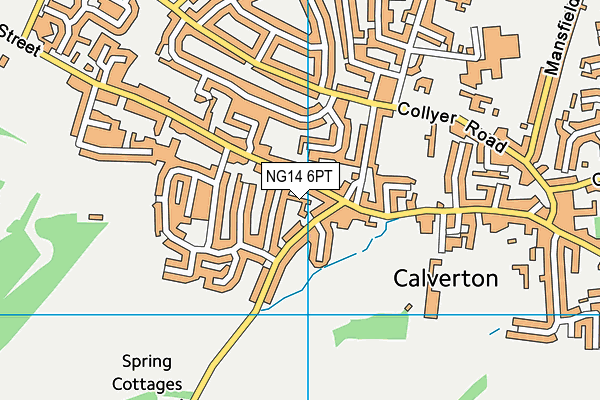 NG14 6PT map - OS VectorMap District (Ordnance Survey)