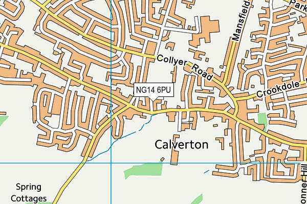 NG14 6PU map - OS VectorMap District (Ordnance Survey)