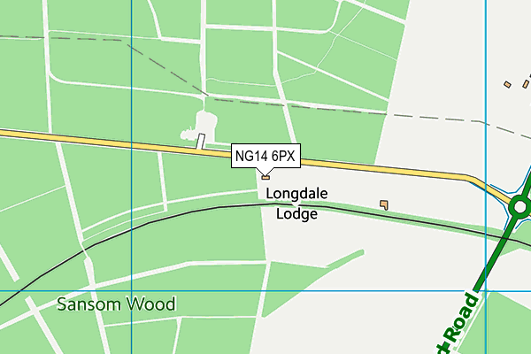 NG14 6PX map - OS VectorMap District (Ordnance Survey)