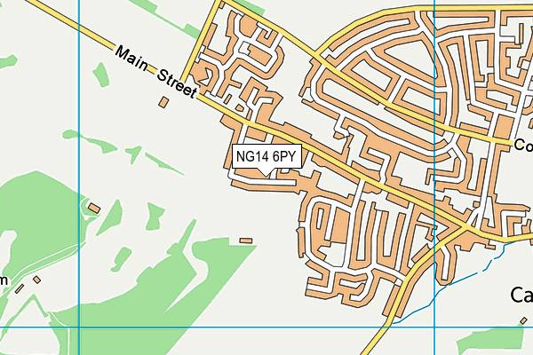 NG14 6PY map - OS VectorMap District (Ordnance Survey)