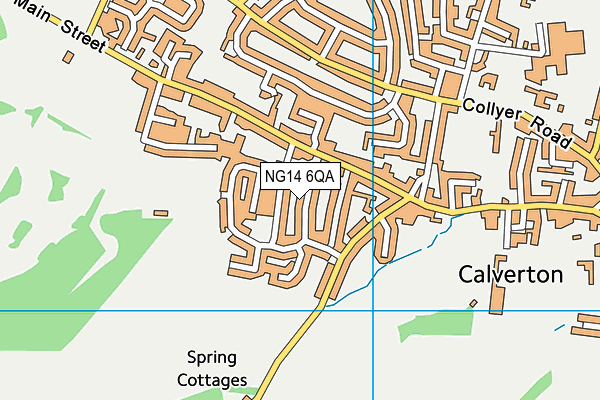 NG14 6QA map - OS VectorMap District (Ordnance Survey)