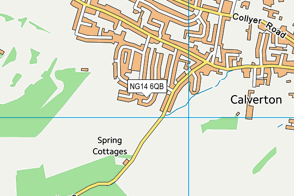 NG14 6QB map - OS VectorMap District (Ordnance Survey)