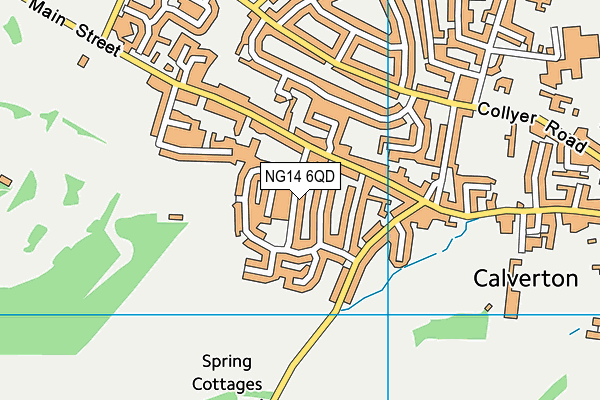 NG14 6QD map - OS VectorMap District (Ordnance Survey)