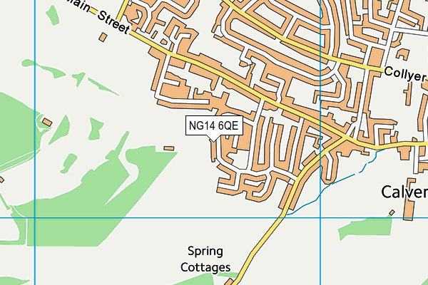 NG14 6QE map - OS VectorMap District (Ordnance Survey)