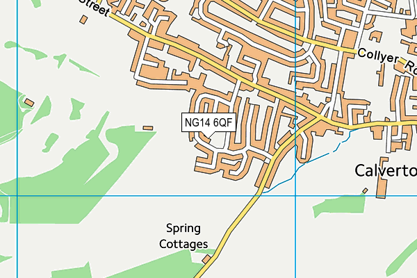 NG14 6QF map - OS VectorMap District (Ordnance Survey)