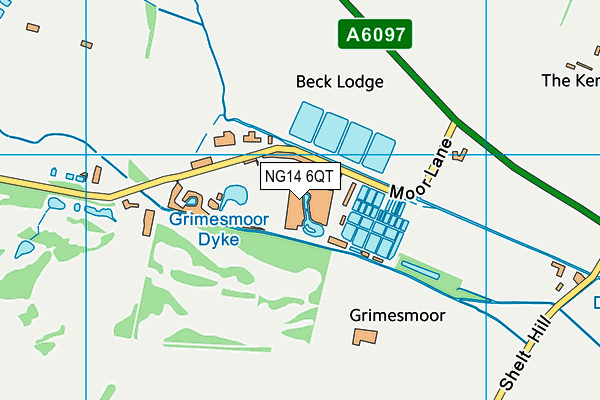 NG14 6QT map - OS VectorMap District (Ordnance Survey)