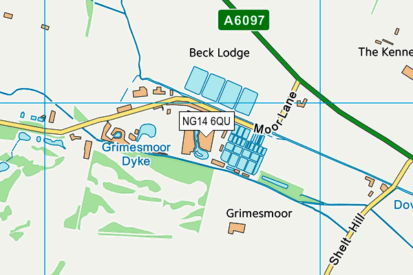 NG14 6QU map - OS VectorMap District (Ordnance Survey)