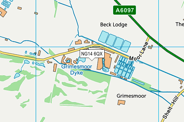 NG14 6QX map - OS VectorMap District (Ordnance Survey)