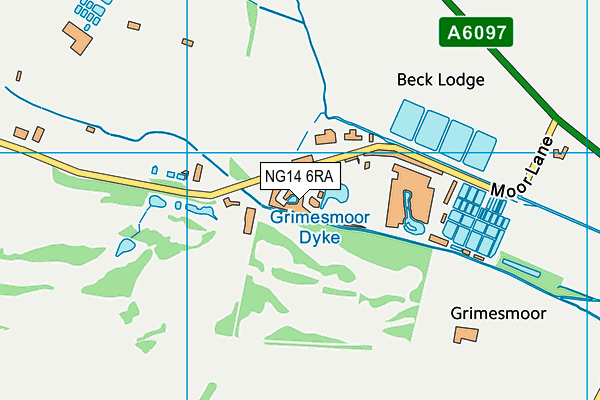 NG14 6RA map - OS VectorMap District (Ordnance Survey)