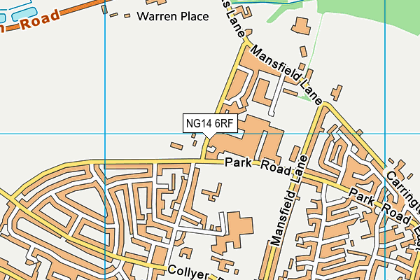 NG14 6RF map - OS VectorMap District (Ordnance Survey)