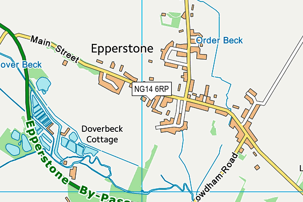 NG14 6RP map - OS VectorMap District (Ordnance Survey)