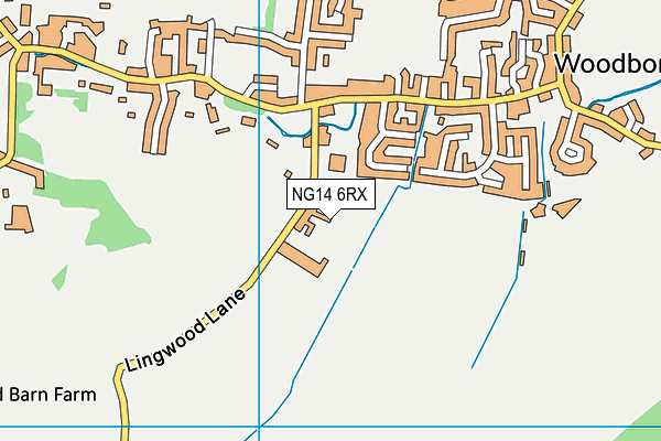 NG14 6RX map - OS VectorMap District (Ordnance Survey)