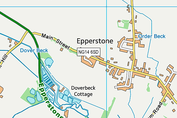 NG14 6SD map - OS VectorMap District (Ordnance Survey)