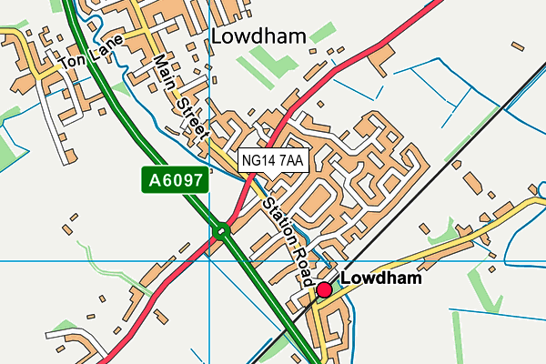 NG14 7AA map - OS VectorMap District (Ordnance Survey)