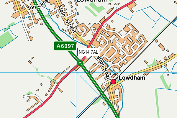 NG14 7AL map - OS VectorMap District (Ordnance Survey)