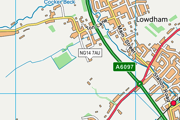 NG14 7AU map - OS VectorMap District (Ordnance Survey)