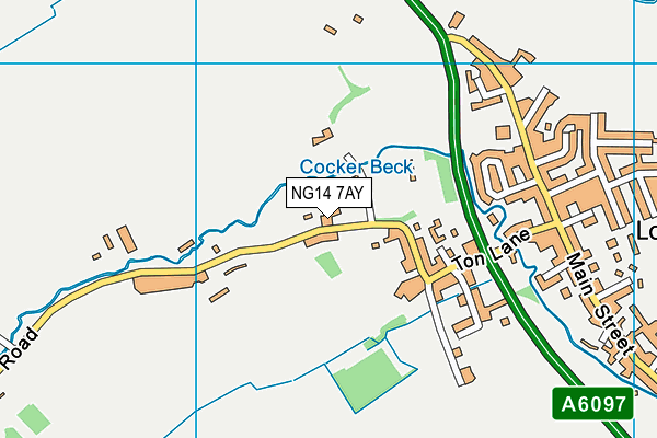 NG14 7AY map - OS VectorMap District (Ordnance Survey)