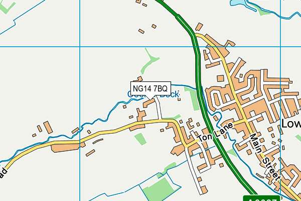 NG14 7BQ map - OS VectorMap District (Ordnance Survey)